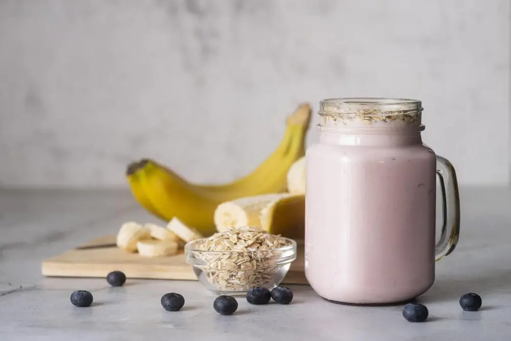 Protein shake recept med banan och havregryn